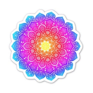 Holographic Holi Mandala Sticker