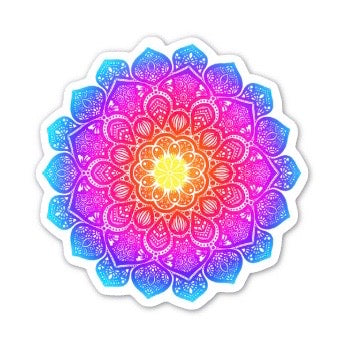 Holographic Holi Mandala Sticker