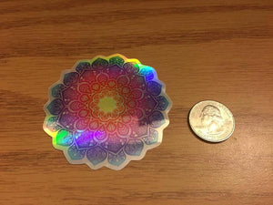 Holographic Holi Mandala Sticker