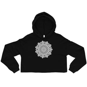 Zen Mandala Crop Hoodie