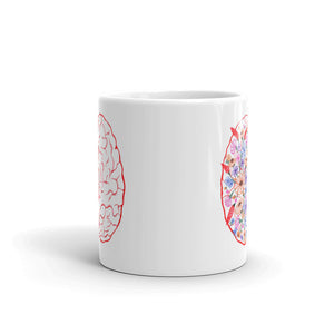 Anatomic Brain White glossy mug