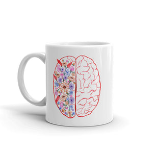 Anatomic Brain White glossy mug